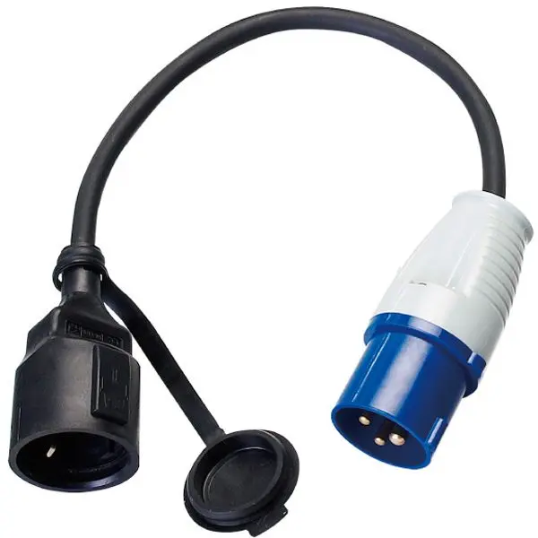 1852 Adapter CCE Stecker Schuko -> Kupplung Kabel 3x2,5mm² L=0,5m