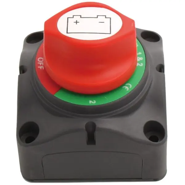 1852 Batteriehauptschalter – Batteriewahlschalter mit abziehbarem Knopf, 275 A / 12–48 V