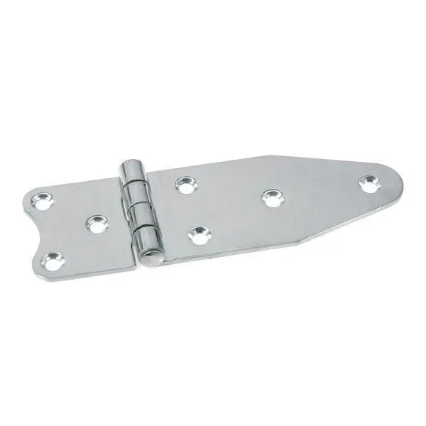 1852 Scharnier aus Edelstahl A4 – hochglanzpoliert, 130 × 40 mm