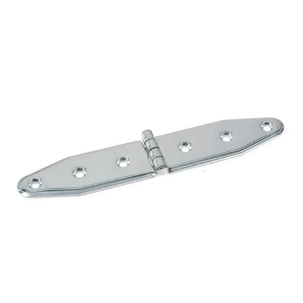 1852 Scharnier aus Edelstahl A4 – hochglanzpoliert, 156 × 28 mm