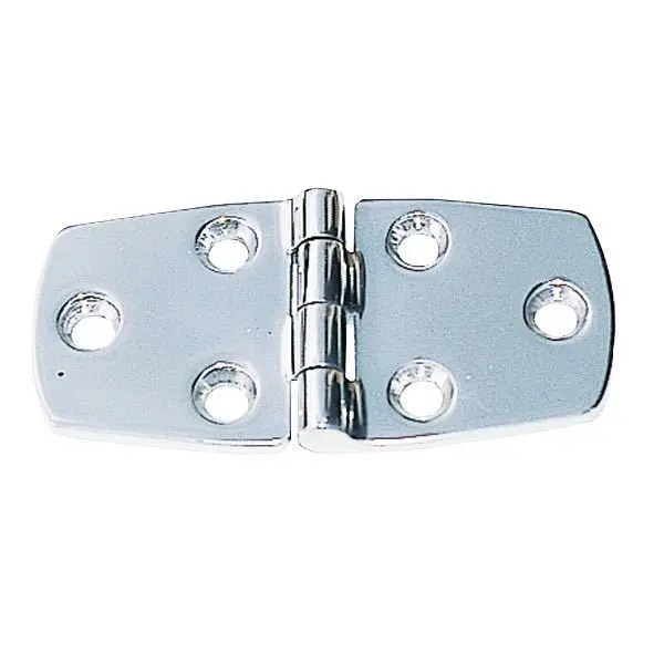 1852 Scharnier aus gegossenem Edelstahl A4 – handpoliert, 37,5 × 76,5 mm