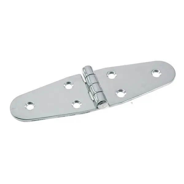 1852 Scharnier – hochglanzpolierter Edelstahl A4 (AISI 316), 136 × 39 mm