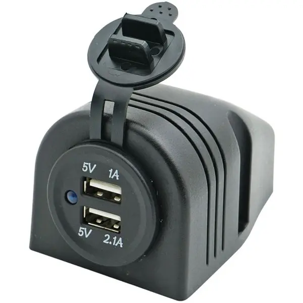 1852 USB-Steckdose – Doppel-USB-Panel 12 V Eingang / 2 × 5 V 2,1 A