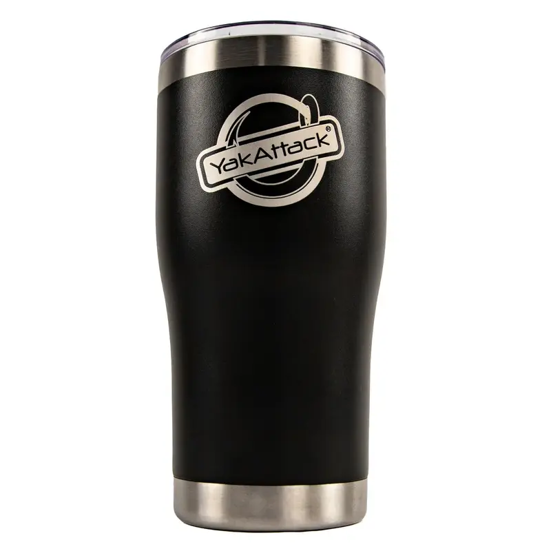 20 oz YakAttack Laser Engraved Logo Tumbler, Black