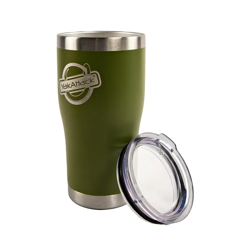 20 oz YakAttack Laser Engraved Logo Tumbler, Olive Green