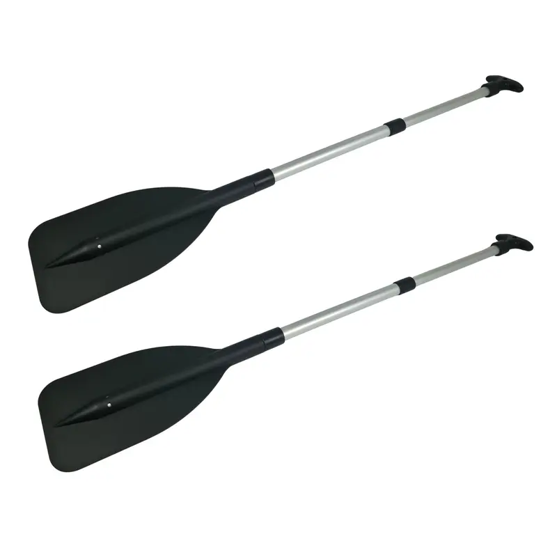 2er Set Teleskop-Paddel aus Aluminium (57 / 82 / 107 cm) / Ergonomischer Griff für besseren Halt