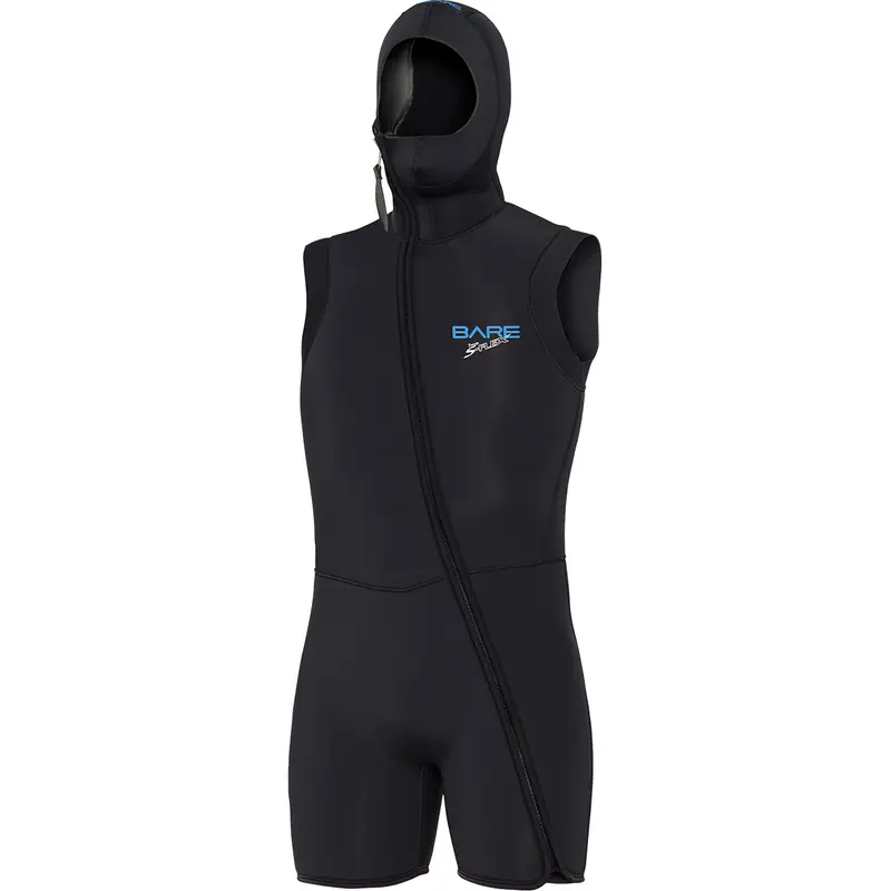 7MM Step-in Hooded Vest, Mens, Black