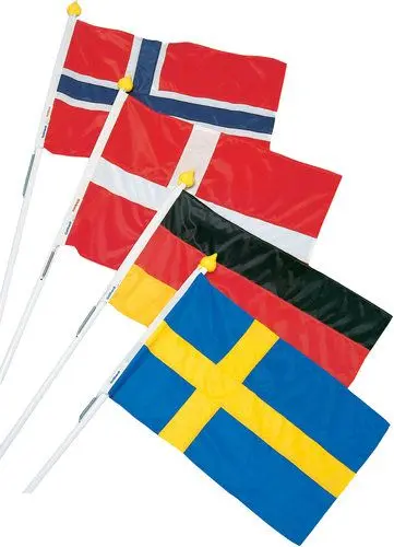 Adela Fassadenflaggensatz Schweden – komplettes Set mit Ausleger