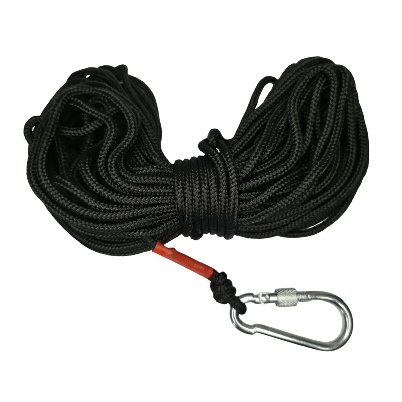 Ankerseil 20 m – 4 mm stark mit Karabinerhaken | wasserfest & UV-beständig