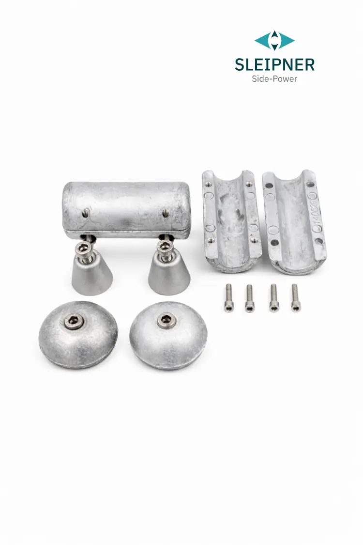 Anodenset Aluminium für Sleipner® SRV80 / SRV100 ausklappbar Motor gerade oder liegend
