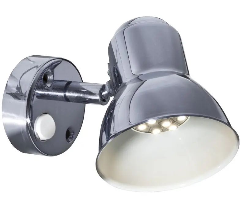 Batsystem Classic LED-Leseleuchte mit Schalter – verchromt, 12/24 V