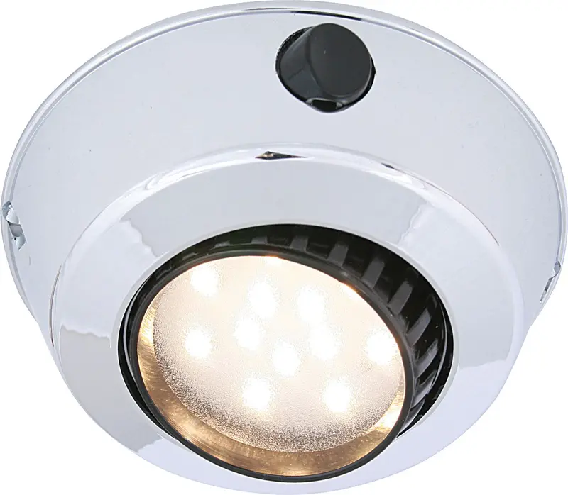 Batsystem Comet LED-Deckenleuchte mit Schalter – drehbar, Aufbaumontage, Chrom