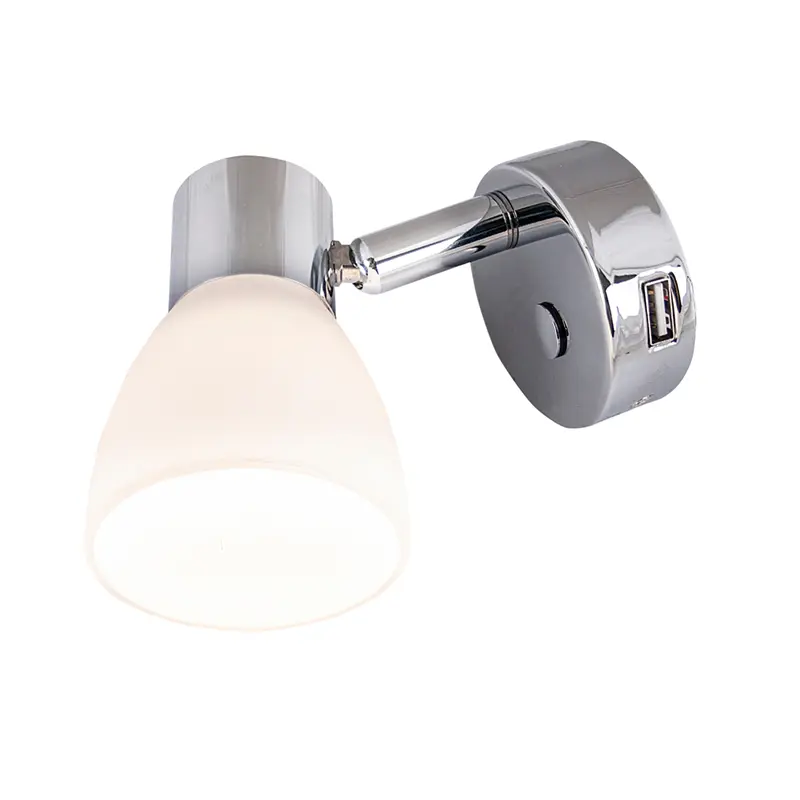 Batsystem Leia LR2 LED-Leseleuchte mit Dimmer und USB-Steckdose