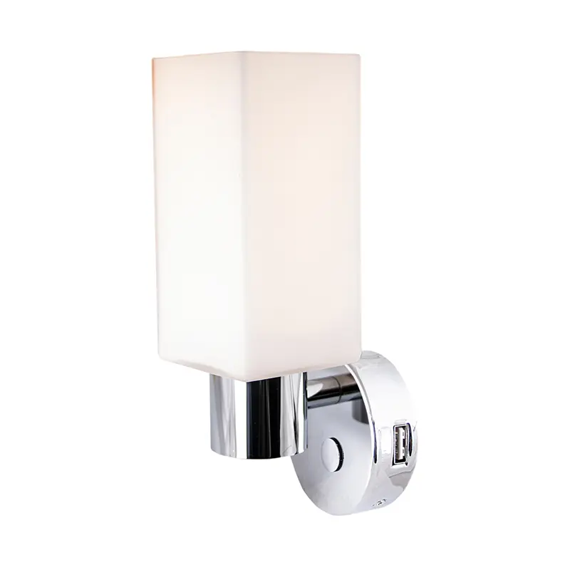 Batsystem Leia LW1 LED-Wandleuchte mit Dimmer und USB-Steckdose