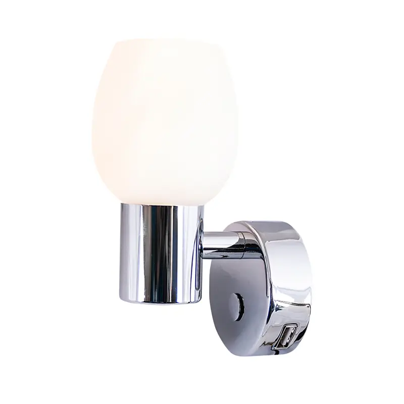 Batsystem Wandleuchte Leia LW2 – dimmbare LED-Wandleuchte mit USB-Steckdose