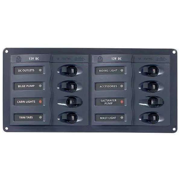 BEP Schalttafel – 8 Schalter mit Automatiksicherungen