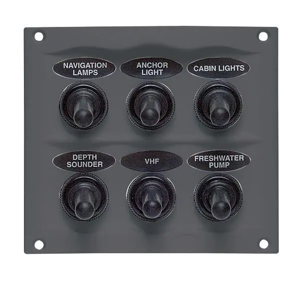 BEP Schalttafel mit 6 Schaltern – 12 V / 24 V