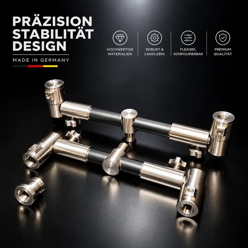 Black - V1 Adjustable 2-Rod Buzzer Bar Quick-Change Set