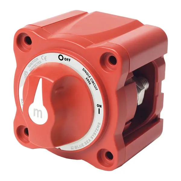 Blue Sea Systems Batterie-Hauptschalter An/Aus – 300 A Dauerlast, max. 48 V, Anschluss M10