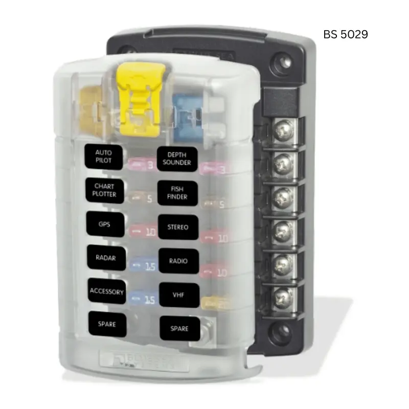 Blue Sea Systems BS 5029 Sicherungskasten 12-fach ohne Minus-Sammelschiene