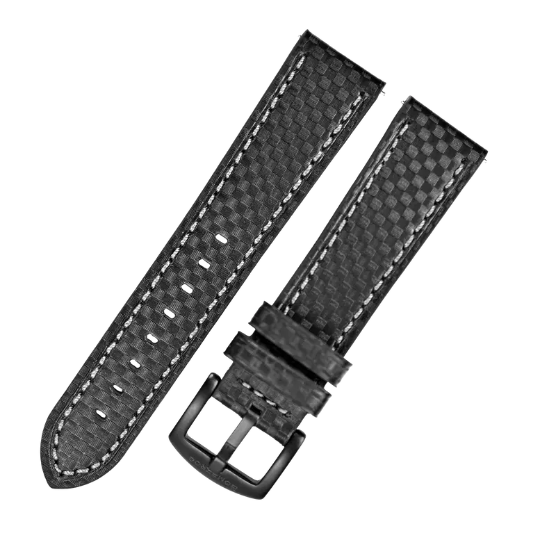 CARBON LEDER -Armband | 22MM