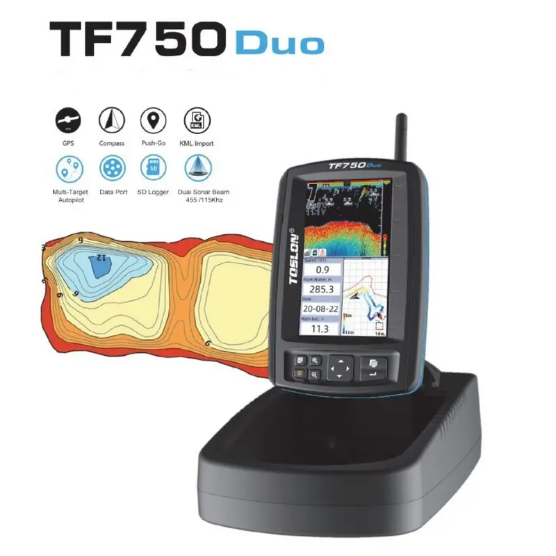 Carp Royal Toslon Fishfinder TF750 Duo 3D GPS / Autopilot / Mapping / Fishfinder