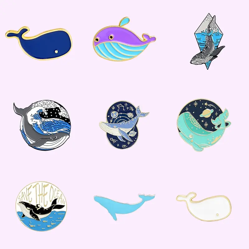 Cartoon Whale Pins