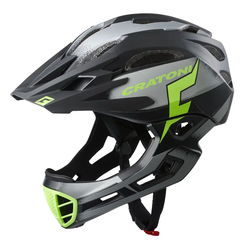 Cratoni C-Maniac Pro Fullface MTB Helm black-lime matt