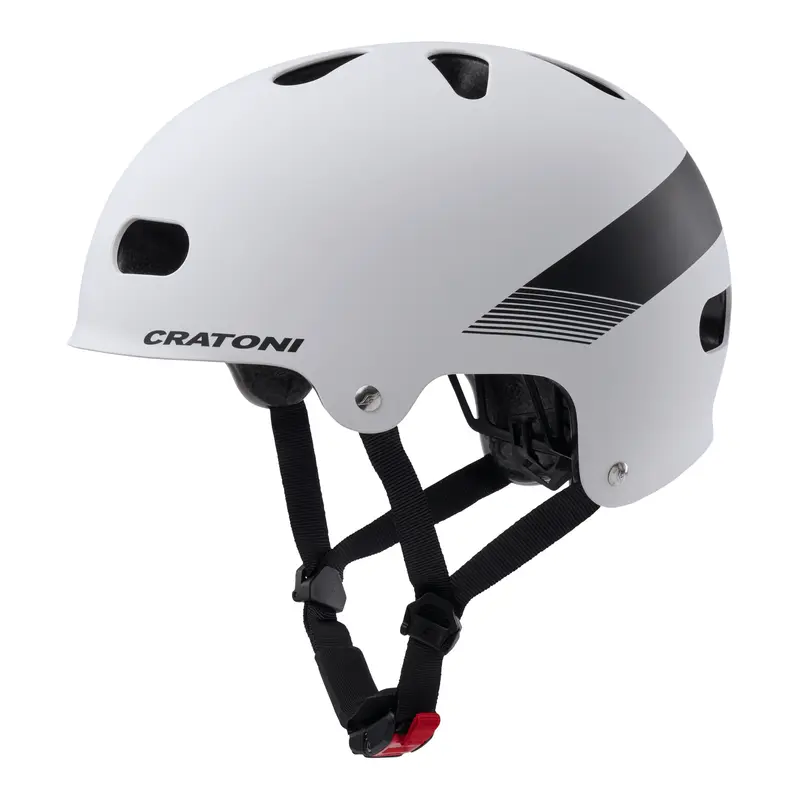 Cratoni C-Mate Jr Kinder Fahrradhelm - white-black matt