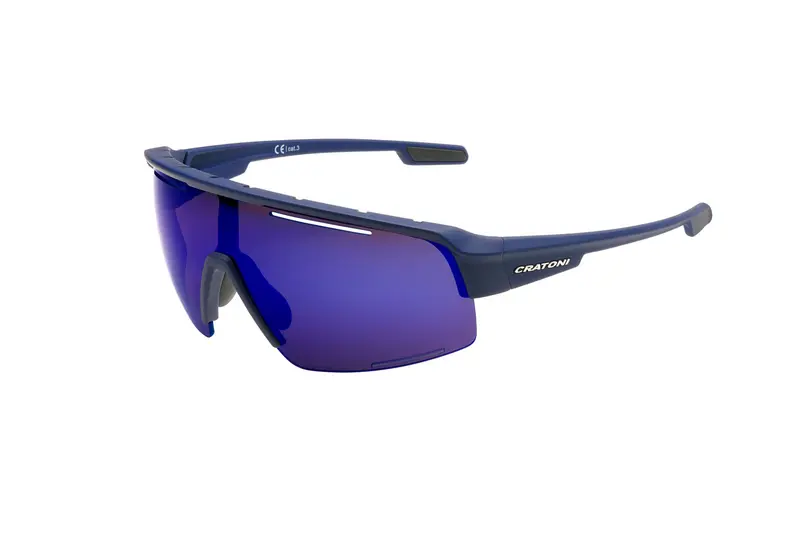 Cratoni C-Matic COLOR+ Sport blue rubber + amber with blue mirror