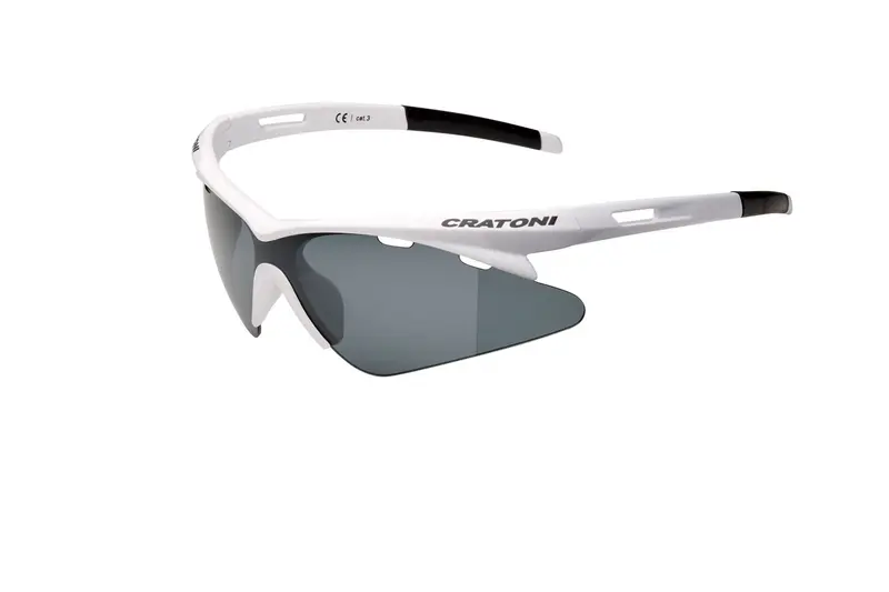 Cratoni Futuro Polarized white glossy + smoke without mirror