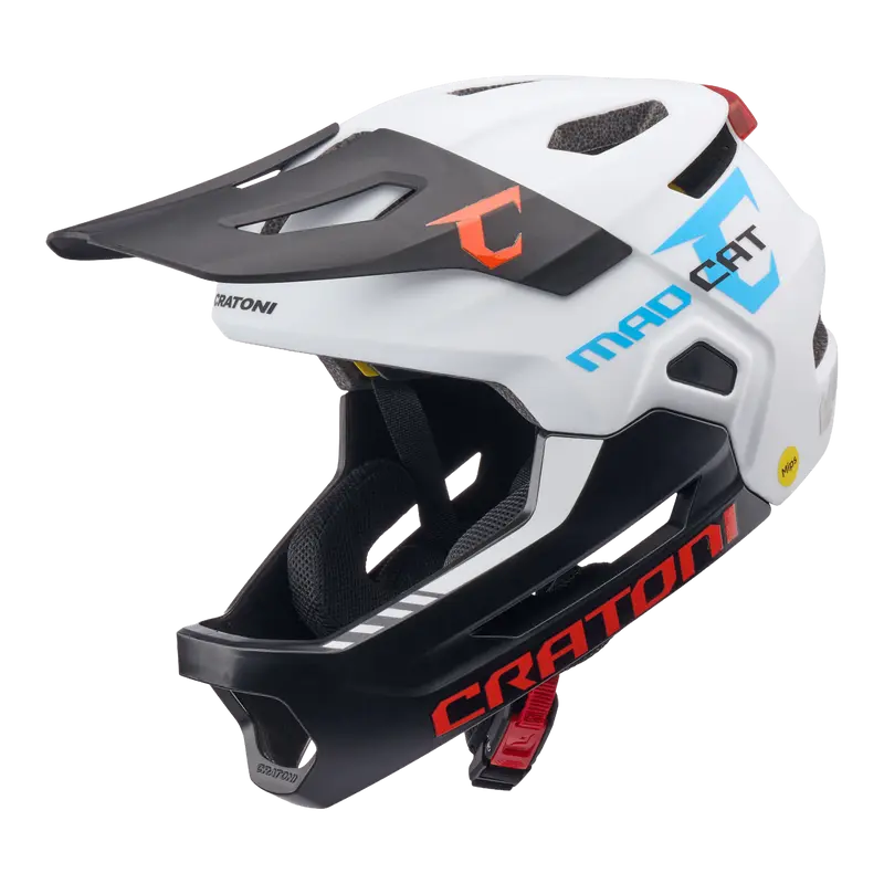 Cratoni MadCat MIPS Kinder Fahrradhelm white-black matt