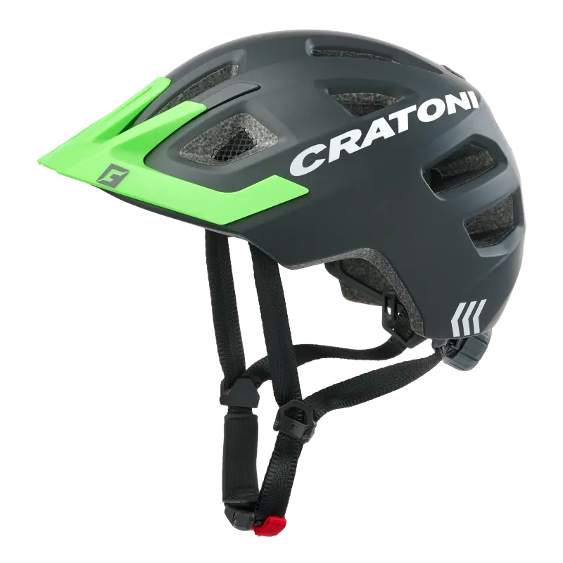 Cratoni Maxster Pro Kinderhelm black-neongreen matt