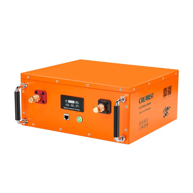 CREABEST LiFePO4 Akku 200Ah 12,8V für Wohnmobil, Wohnwagen, Camping, Boot, Solaranlagen, Off-Grid Backup Stromversorgung mit Bluetooth Preis exkl. MwSt. DE