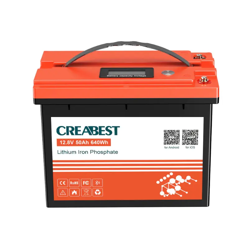 CREABEST LiFePO4 Batterie 50Ah 12,8V für Wohnwagen, Camping, Boote, Elektromotor, Bluetooth Preis exkl. MwSt. DE