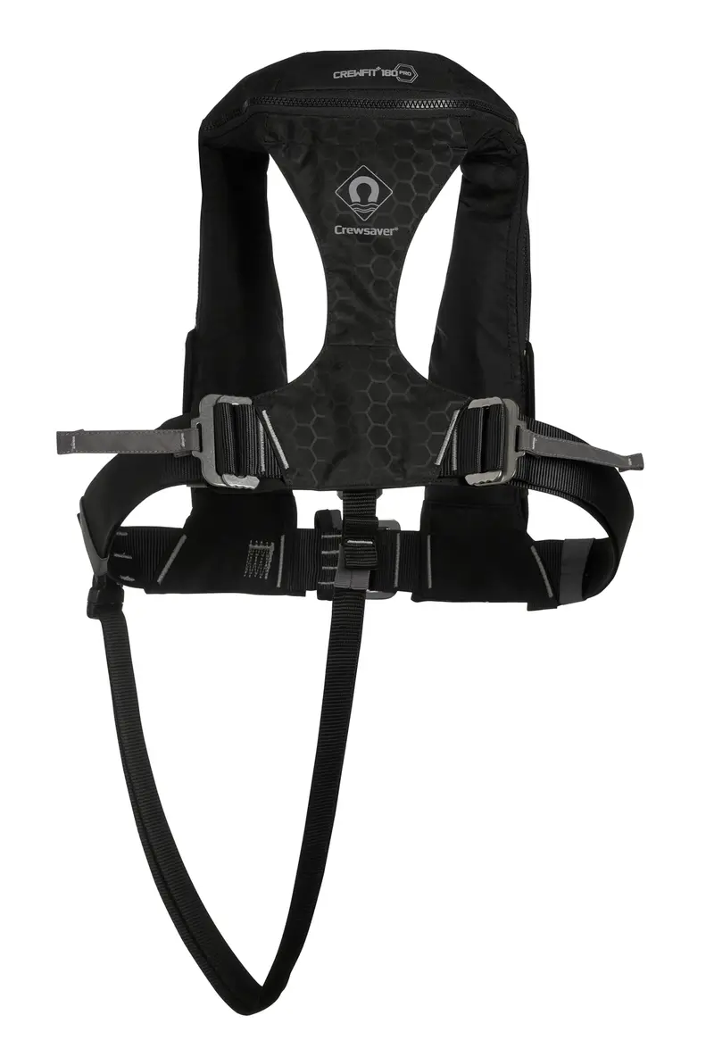 Crewsaver Crewfit+ 180N Automatik-Rettungsweste mit Harness, Notlicht und Spraycap