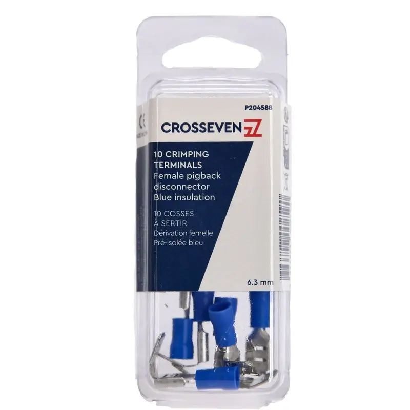 Crosseven Isolierte Flachsteckadapter,Blau,1,5-2,5