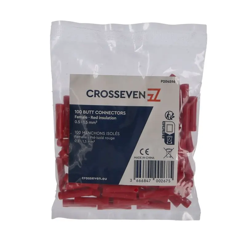 Crosseven Isolierte Stoßverbinder Rot, 0,5-1,5 mm²