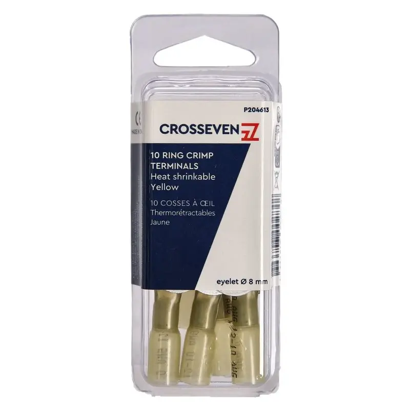 Crosseven Isolierter Ringkabelschuh, Gelb ø10 mm