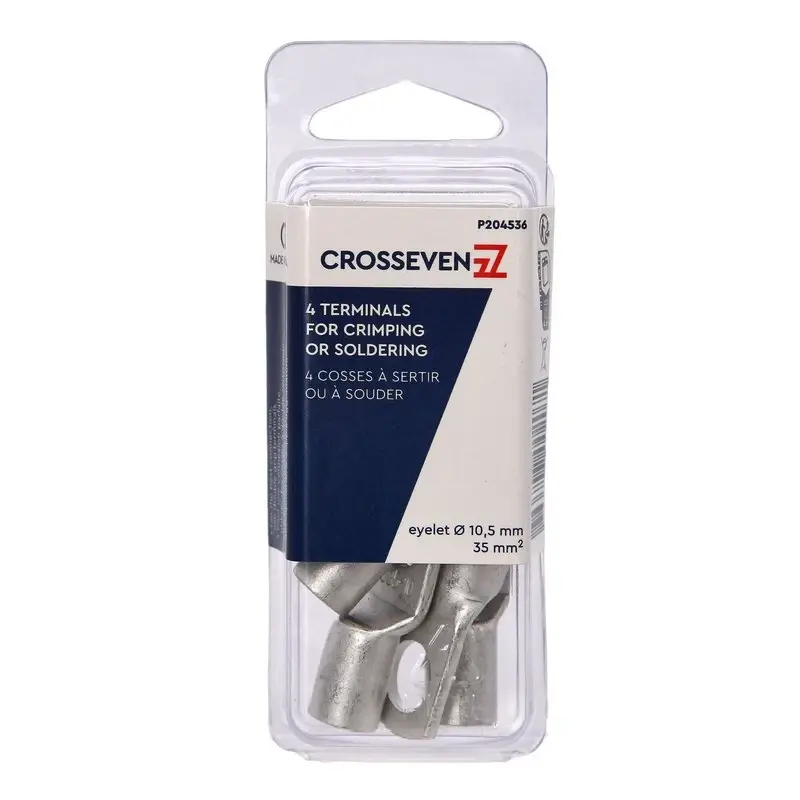 Crosseven Kupfer-Rohrkabelschuhe ø10,5 mm