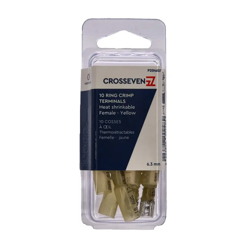 Crosseven Vollisolierte Flachsteckerhülse,Gelb
