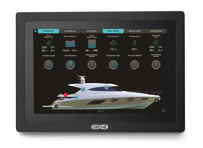 CZone Touch 10 Generation 2 – 10-Zoll-Touchscreen für das CZone-Bordnetz