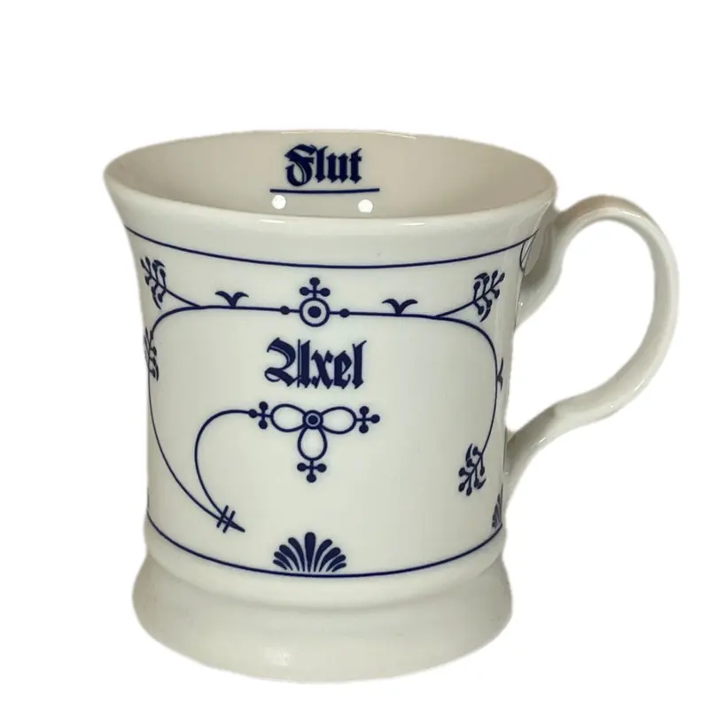 Damen - Namensbecher, indisch blau - Design, verschiedene weibliche Vornamen zur Auswahl