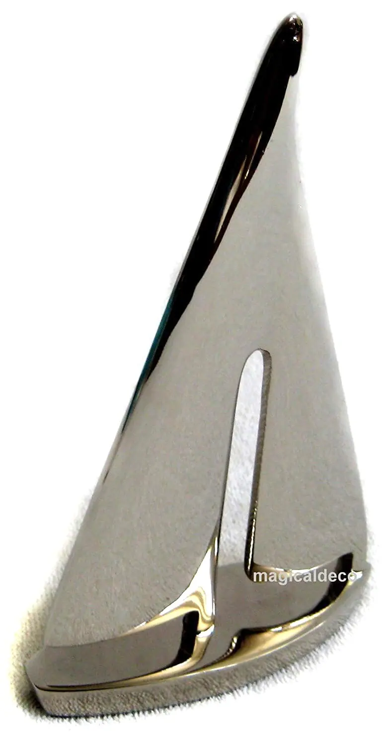 Dekoratives Schiffsmodell/Segler - Material massiv Messing, vernickelt- 19 cm