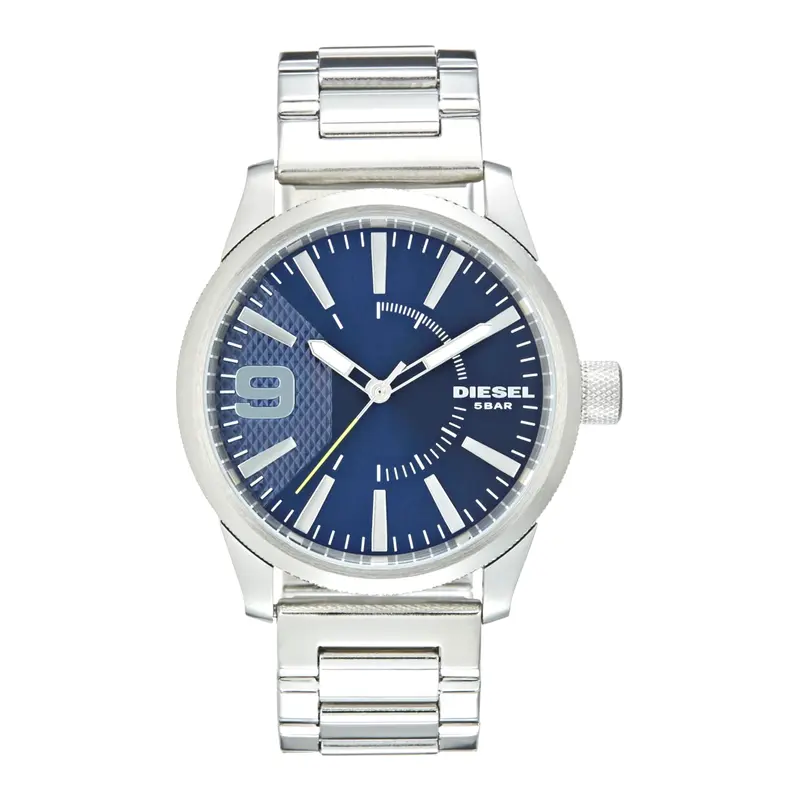 DIESEL RASP SILVER MULTILINK STRAP WATCH DZ1763 46MM