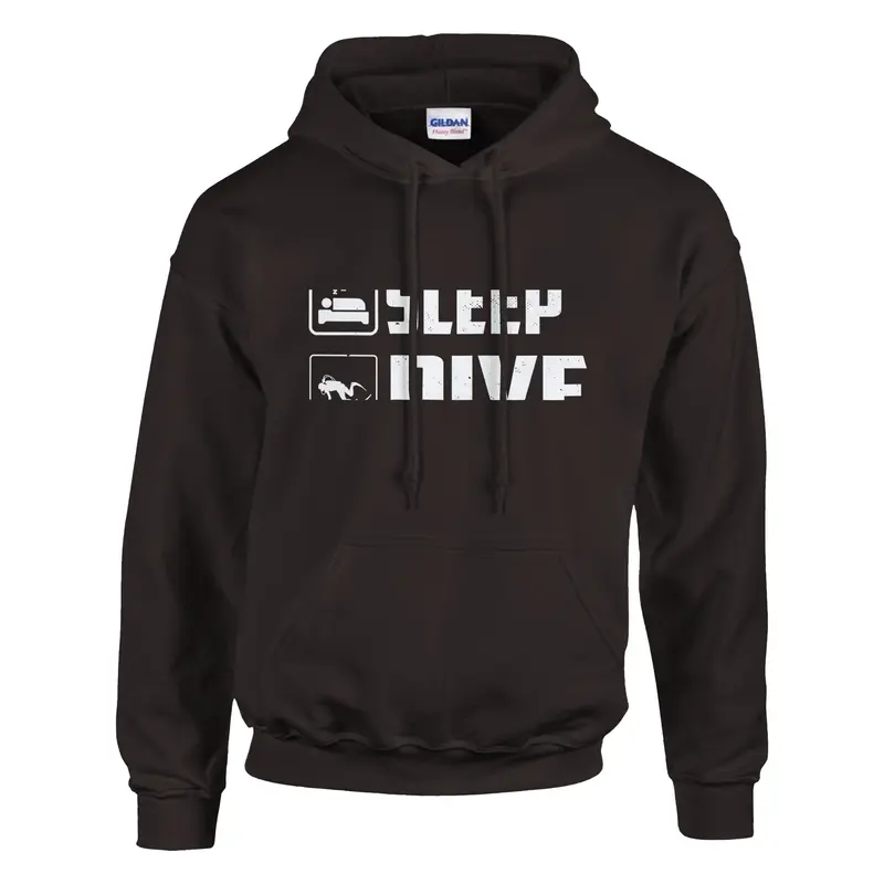 DIVE Hoodie für Taucher – Bequemer Kapuzenpullover mit Logo in vielen Farben & Größen
