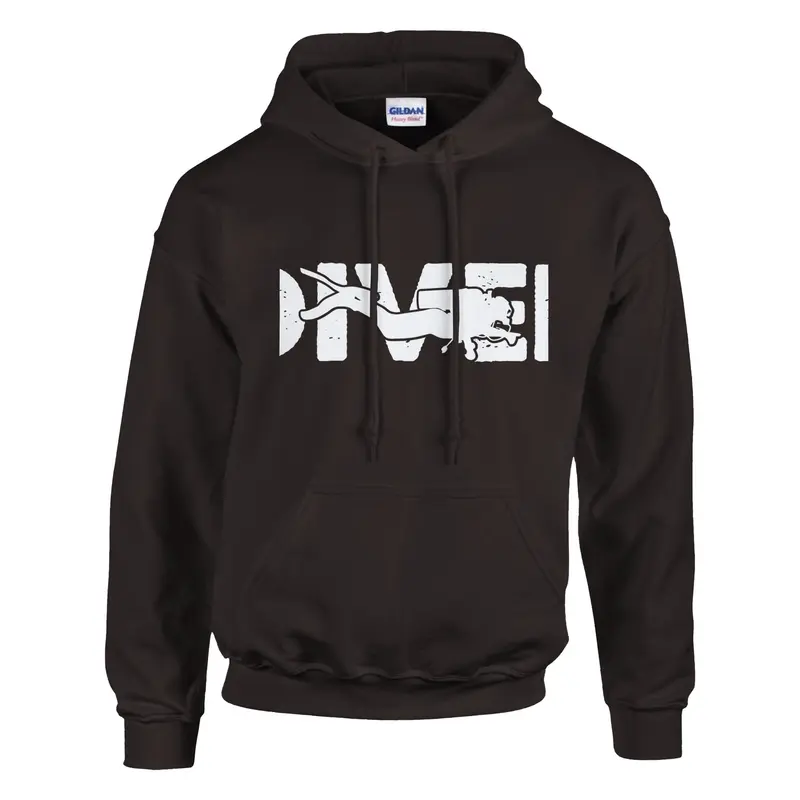 DIVE Hoodie für Taucher – Bequemer Kapuzenpullover mit Logo in vielen Farben & Größen