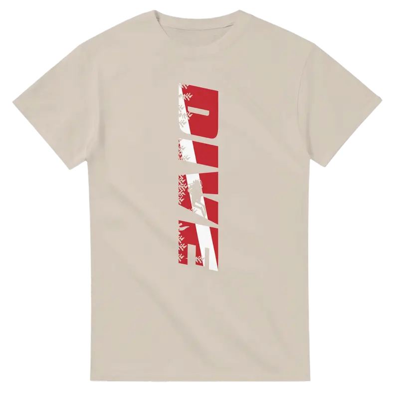 DIVE Premium T-Shirt für Taucher – Hochwertiges Baumwoll-Shirt mit horizontalem Design