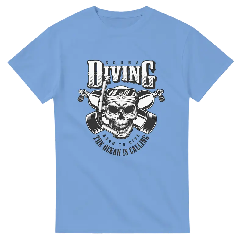 Diving - The Ocean is Calling - Heavyweight Unisex T-Shirt mit Rundhalsausschnitt