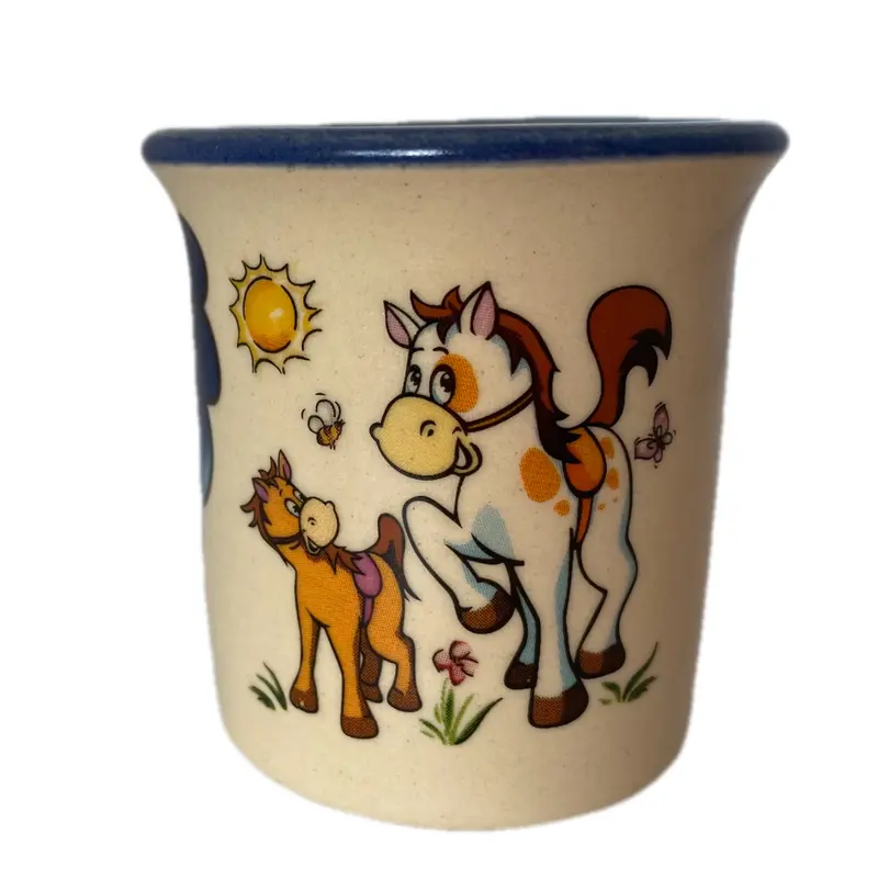 Eierbecher / Schnapsglas „Pferde“ mit Wunschnamen - Jeder Name ist möglich!